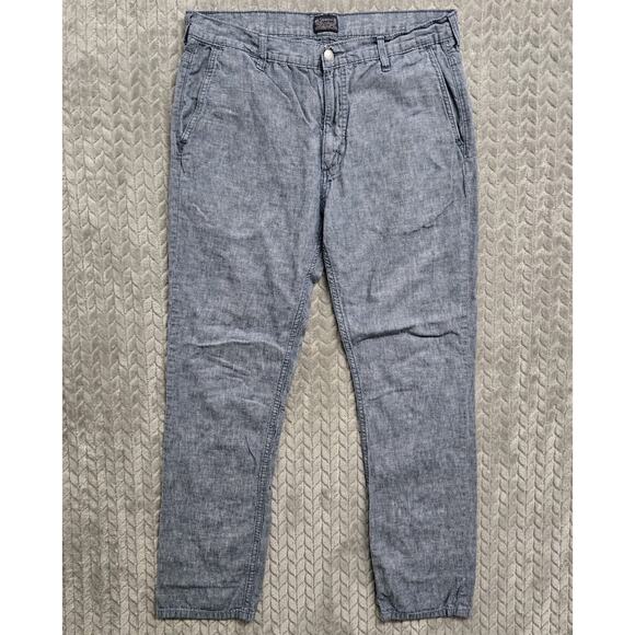 Levi's Linen Blend Chino Pants Men's 34x32 (34x30)‎ Blue Lightweight - Picture 1 of 9